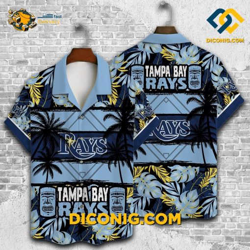 MLB Tampa Bay Rays Hawaiian Shirt Custom Tropical Palms