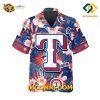 MLB Texas Rangers Hawaiian Shirt Custom Floral Splash