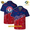 MLB Texas Rangers Hawaiian Shirt Custom Palm Sunset