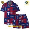 MLB Texas Rangers Hawaiian Shirt Custom Patch Pride Set & Shorts
