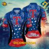 MLB Texas Rangers Hawaiian Shirt Custom Patriotic Stars