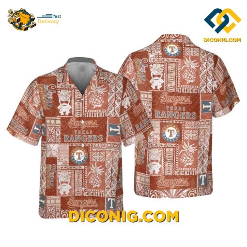 MLB Texas Rangers Hawaiian Shirt Custom Pineapple Tiki