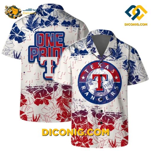 MLB Texas Rangers Hawaiian Shirt Custom Pride Floral