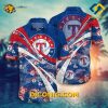 MLB Texas Rangers Hawaiian Shirt Custom Red Wave Aloha