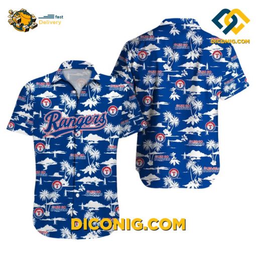 MLB Texas Rangers Hawaiian Shirt Custom Skybound Palm