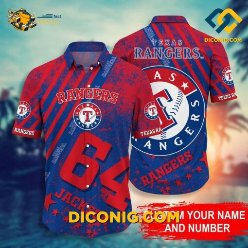 MLB Texas Rangers Hawaiian Shirt Custom Star