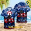 MLB Texas Rangers Hawaiian Shirt Custom Sunset Palms