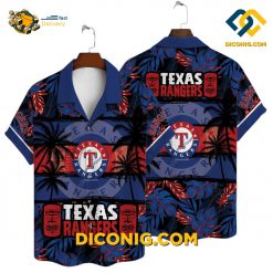 MLB Texas Rangers Hawaiian Shirt Custom Tiki Sunset
