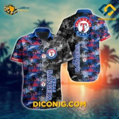 MLB Texas Rangers Hawaiian Shirt Custom Twilight Palm