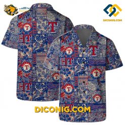 MLB Texas Rangers Hawaiian Shirt Custom Vintage Patchwork