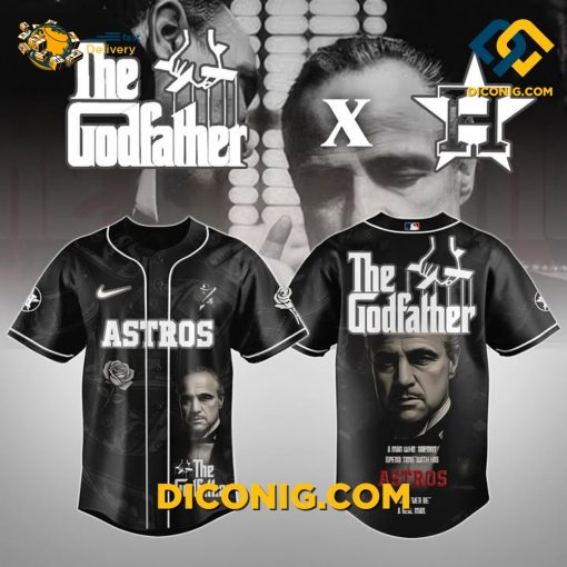 MLB The Godfather Houston Astros Boss Style Baseball Jersey