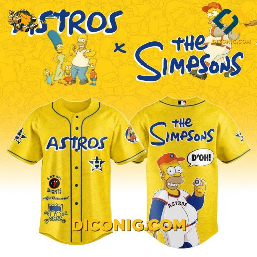MLB The Simpsons Houston Astros Exclusive Baseball Jersey