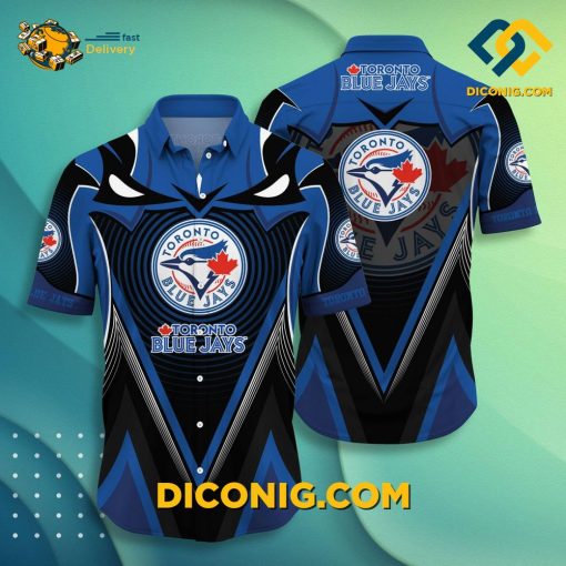 MLB Toronto Blue Jays Hawaiian Shirt Custom Bold Stripes Jersey