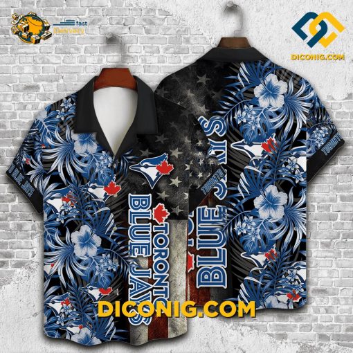 MLB Toronto Blue Jays Hawaiian Shirt Custom Stars & Stripes
