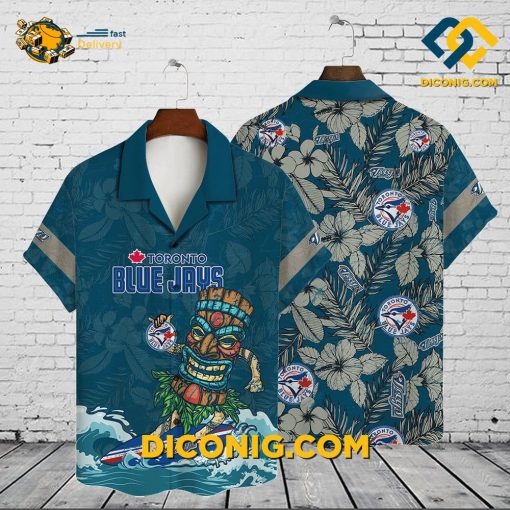 MLB Toronto Blue Jays Tiki Surfer Hawaiian Shirt