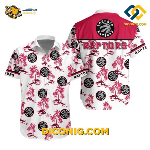 NBA Toronto Raptors Hawaiian Shirt Custom Sunset Palm