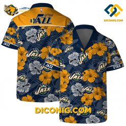 NBA Utah Jazz Hawaiian Shirt Custom Floral Breeze