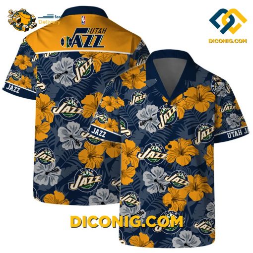 NBA Utah Jazz Hawaiian Shirt Custom Floral Breeze