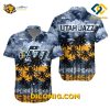 NBA Utah Jazz Hawaiian Shirt Custom Sunset Palm
