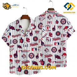 MLB Washington Nationals Hawaiian Shirt Custom Island Wave