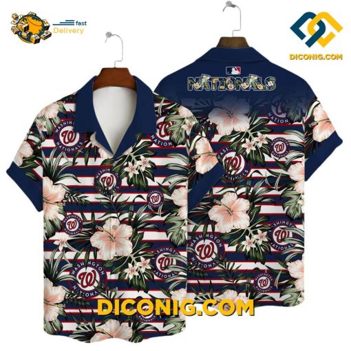 MLB Washington Nationals Hawaiian Shirt Custom Paradise Cove