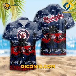 MLB Washington Nationals Hawaiian Shirt Custom Sunset Shore