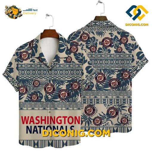 MLB Washington Nationals Hawaiian Shirt Custom Tropical Horizon