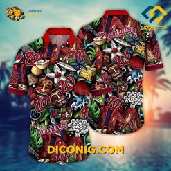 MLB Washington Nationals Hawaiian Shirt Custom Tropical Splash