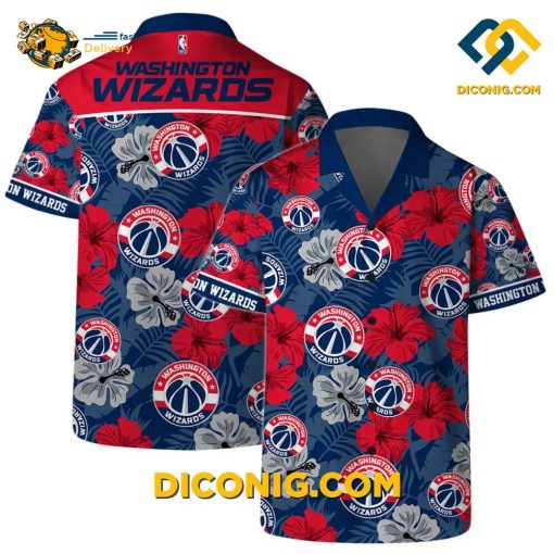 NBA Washington Wizards Hawaiian Shirt Custom Hibiscus Paradise