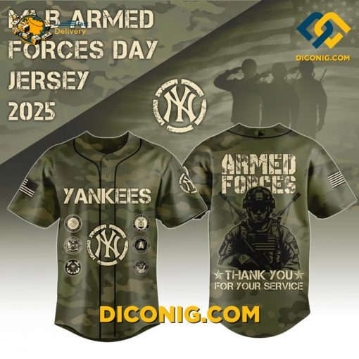 MLB New York Yankees Armed Forces Day Baseball Jersey