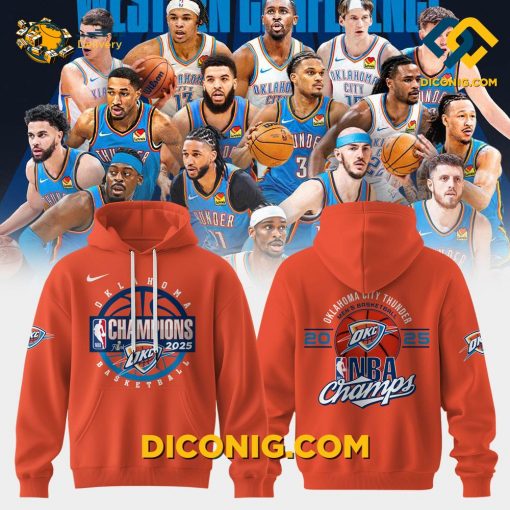Oklahoma City Thunder 2025 NBA Champions Hoodie